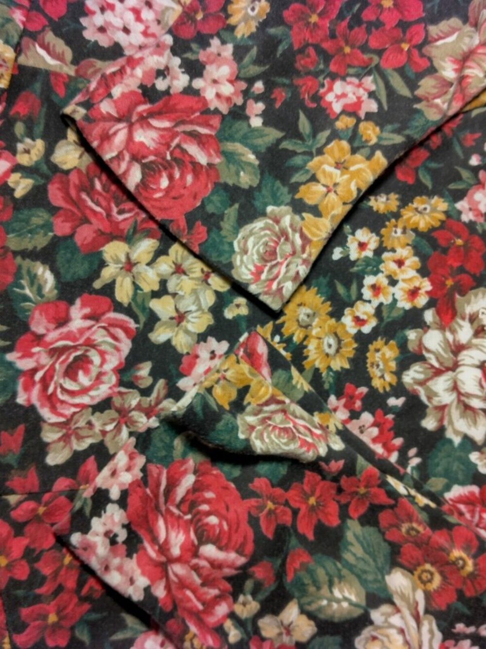 Vintage 1980s Paquette Petite Byer California Dress 10P Knit Floral Cottagecore - Picture 7 of 14